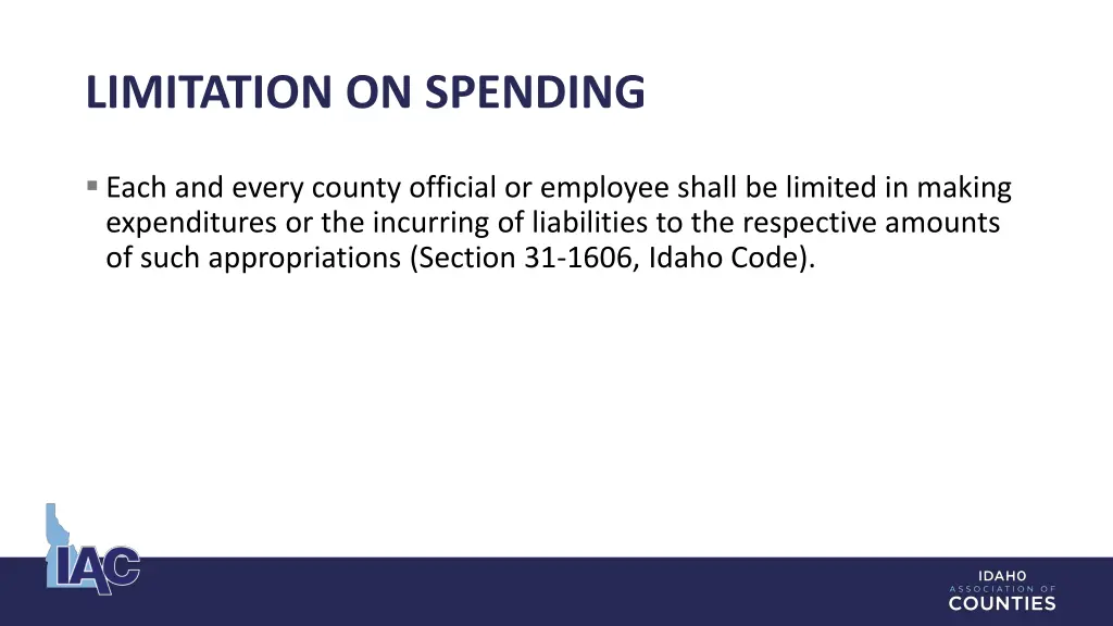 limitation on spending