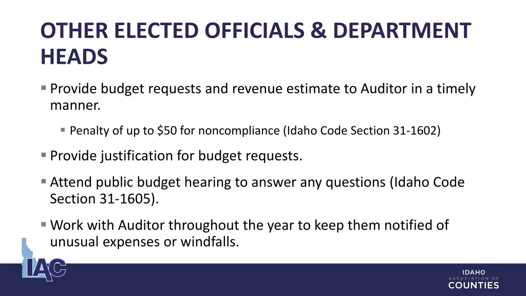 other elected officials department heads