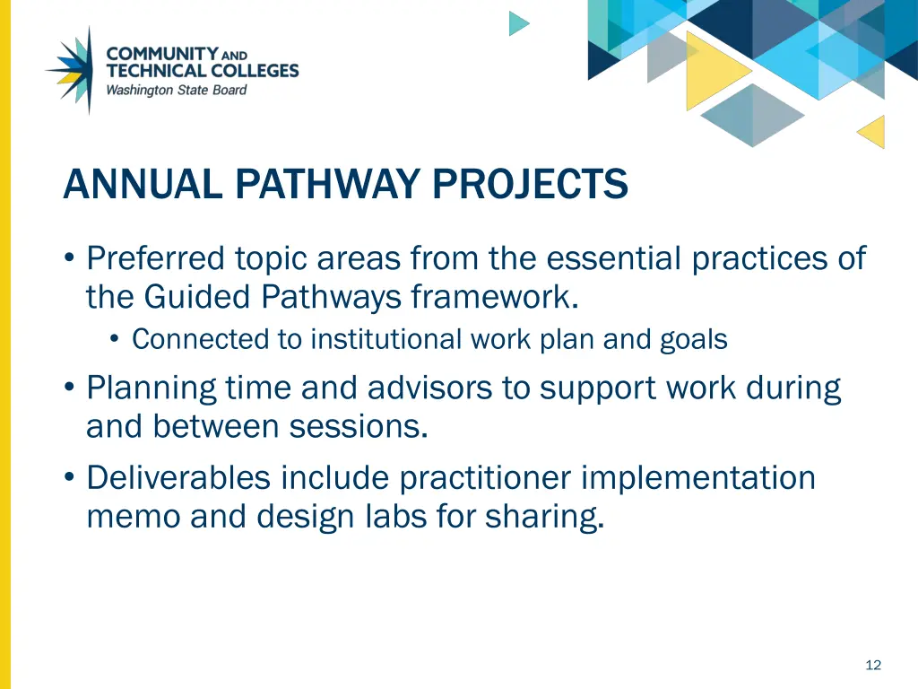 annual pathway projects