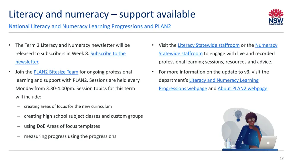 literacy and numeracy support available