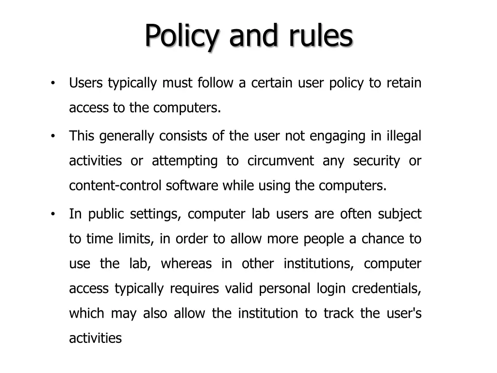 policy and rules