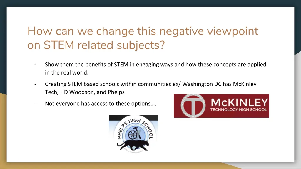 how can we change this negative viewpoint on stem