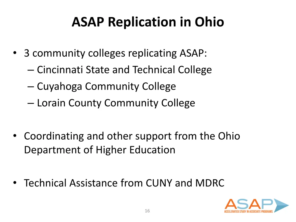 asap replication in ohio