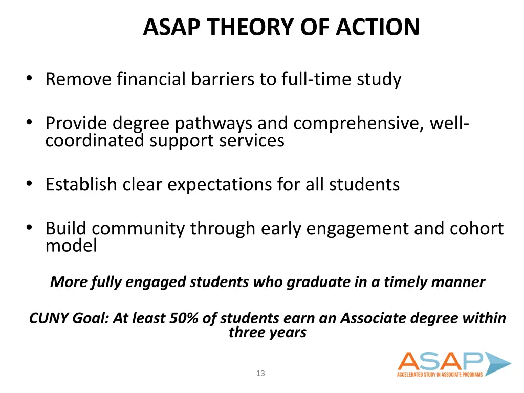 asap theory of action