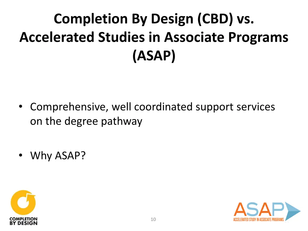 completion by design cbd vs accelerated studies