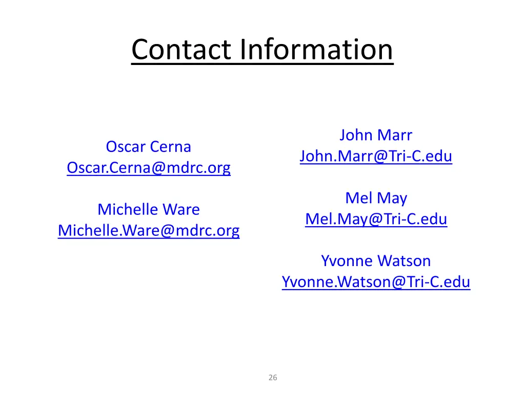 contact information