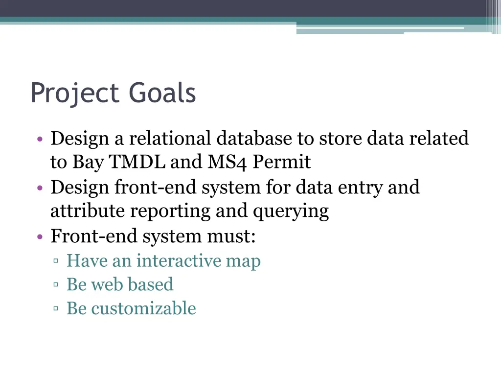 project goals