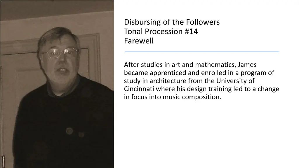 disbursing of the followers tonal procession