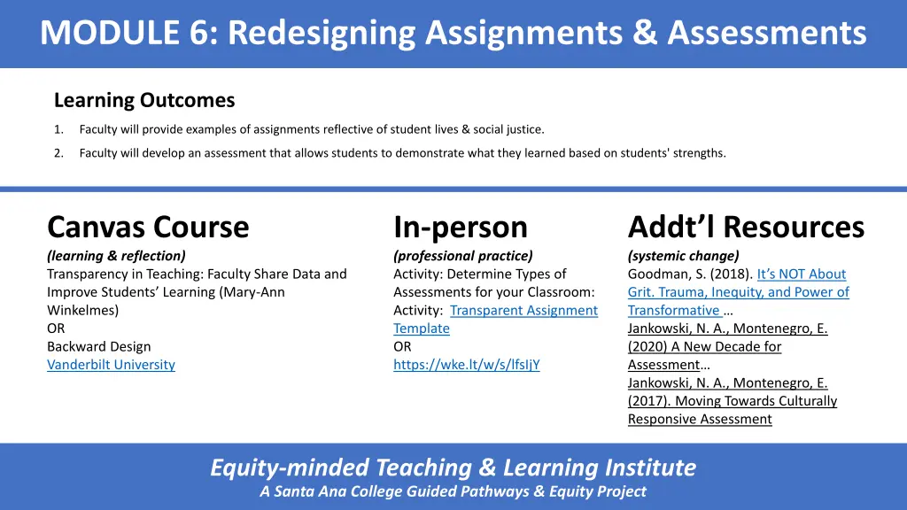 module 6 redesigning assignments assessments
