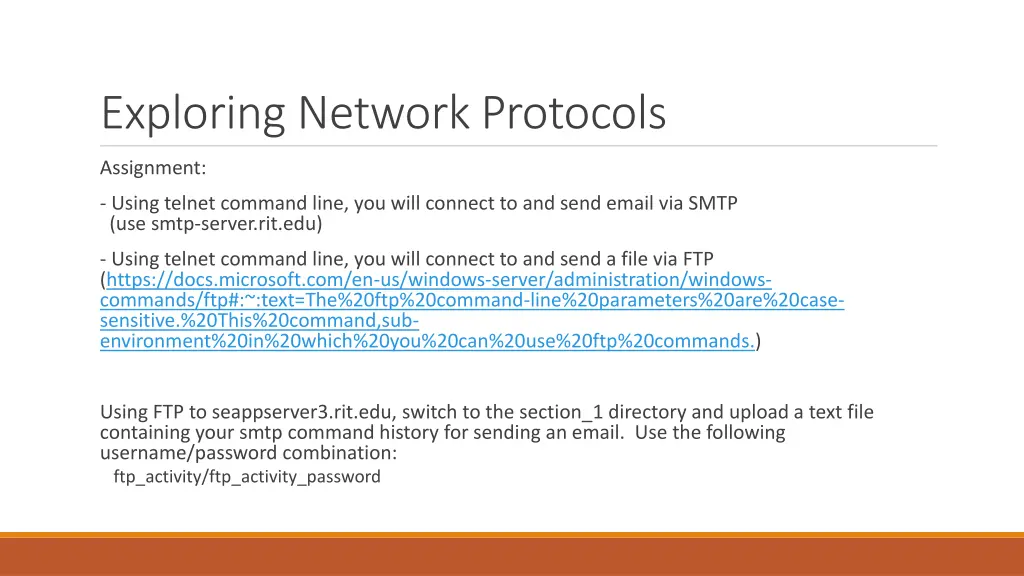 exploring network protocols
