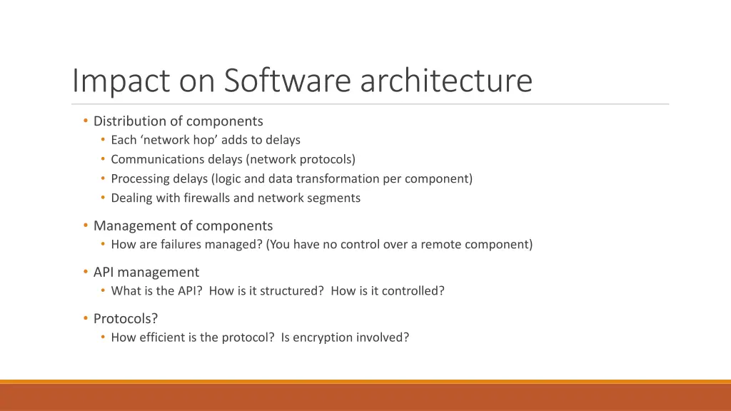 impact on software architecture