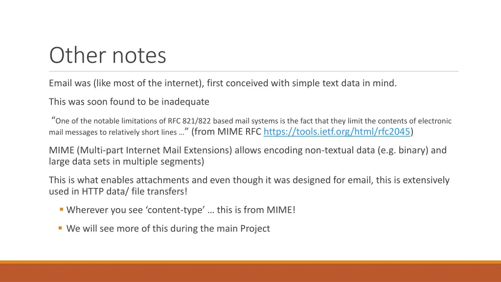 other notes
