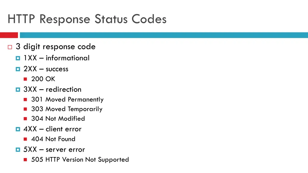 http response status codes