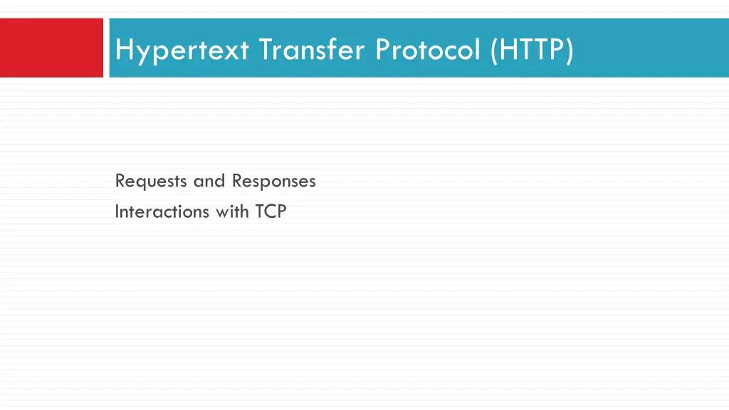 hypertext transfer protocol http