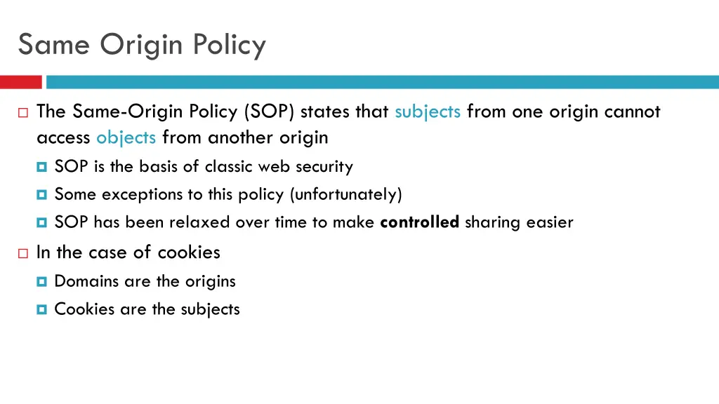 same origin policy 1