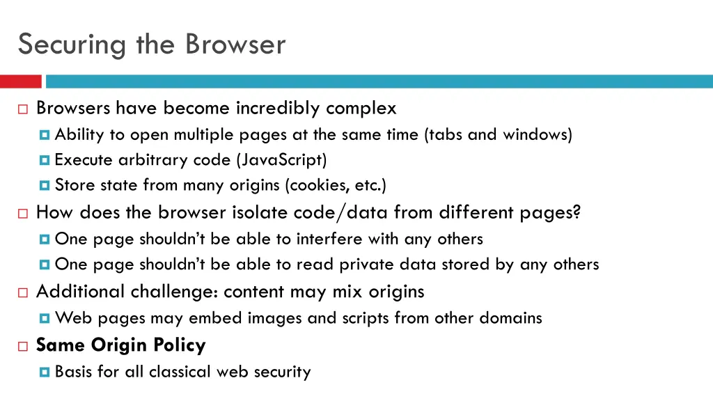 securing the browser