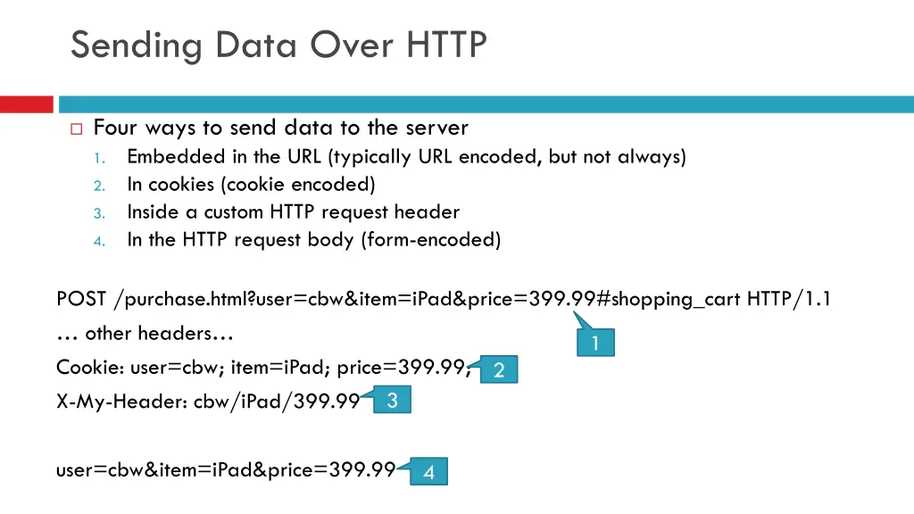 sending data over http