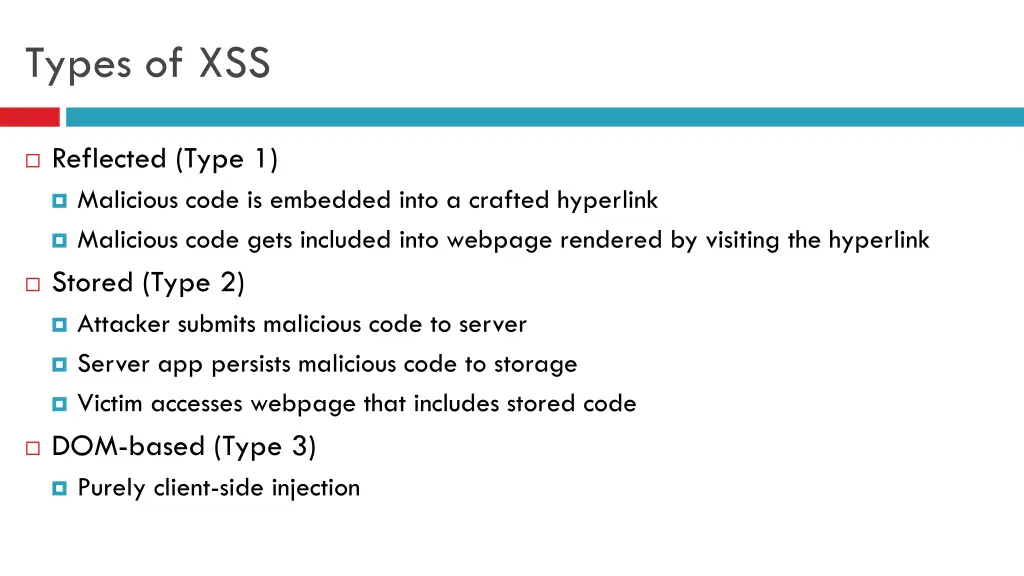 types of xss