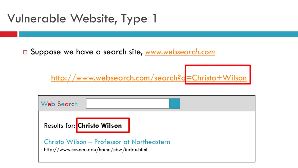 vulnerable website type 1