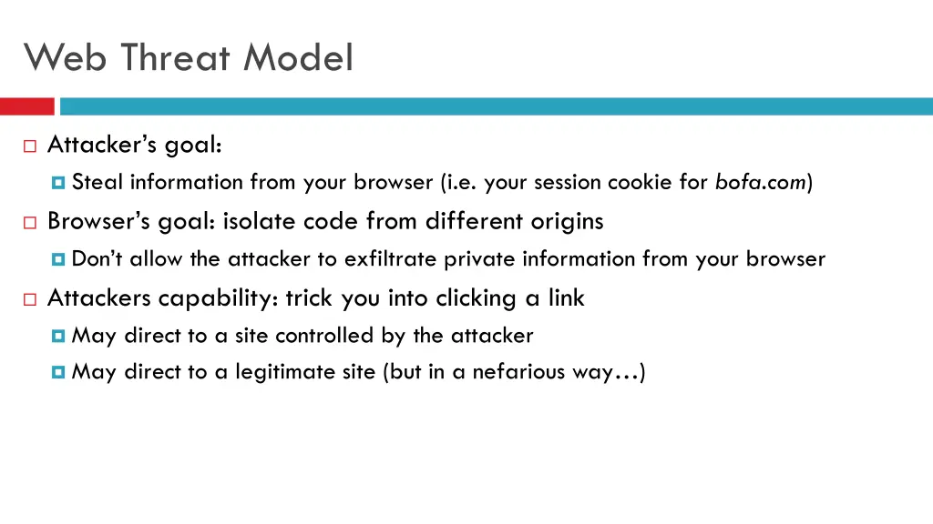 web threat model