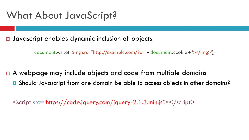 what about javascript