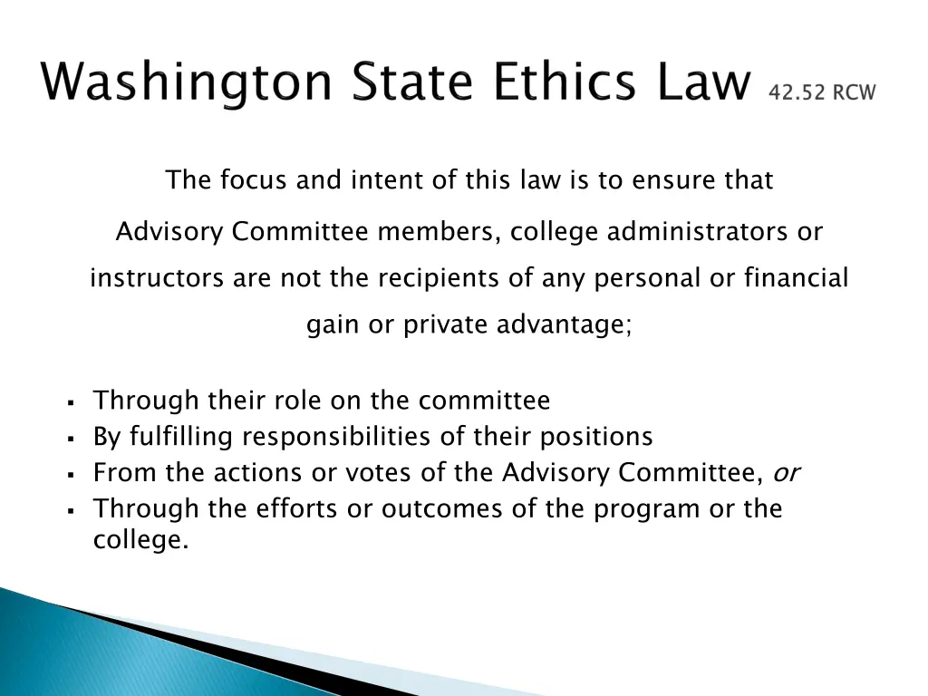 the focus and intent of this law is to ensure