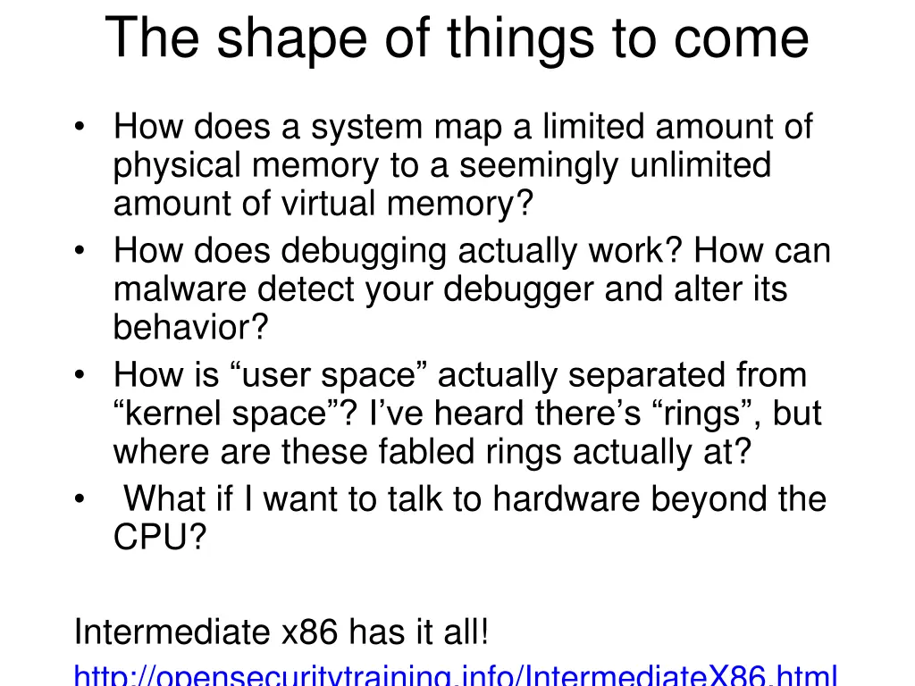 the shape of things to come