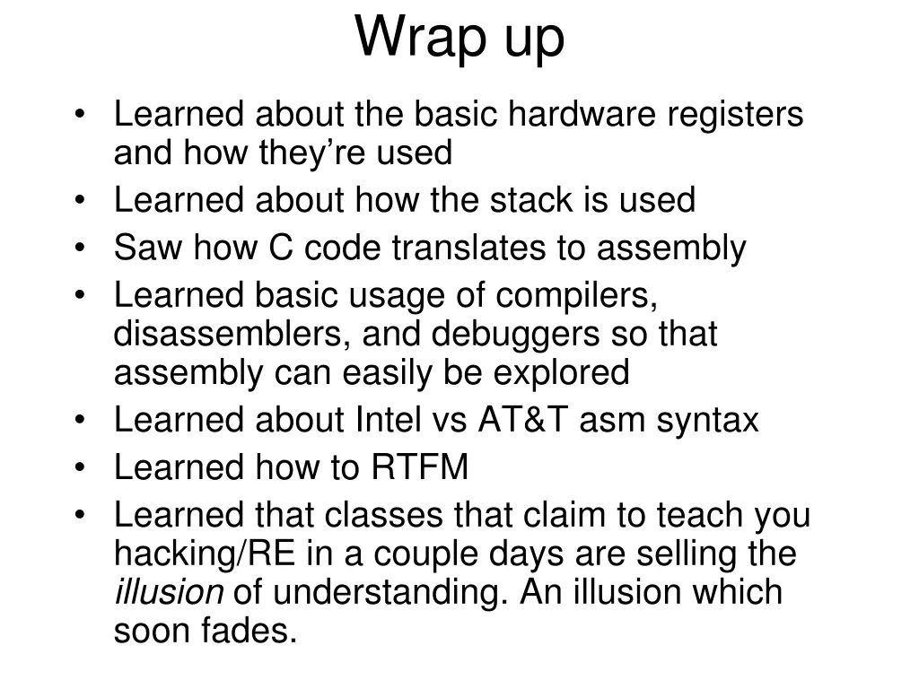 wrap up