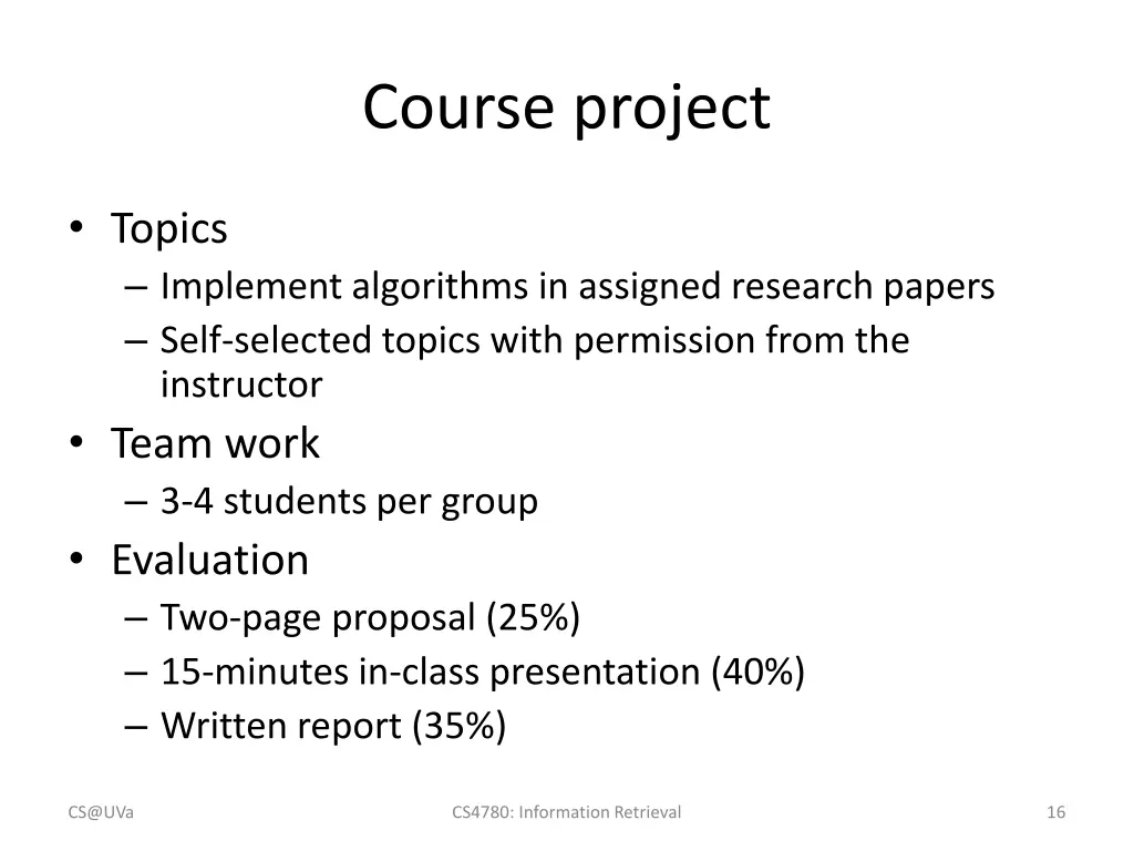 course project