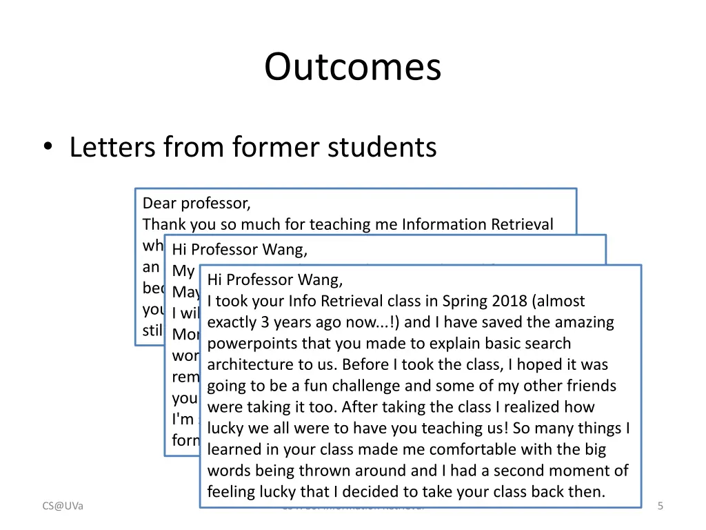 outcomes