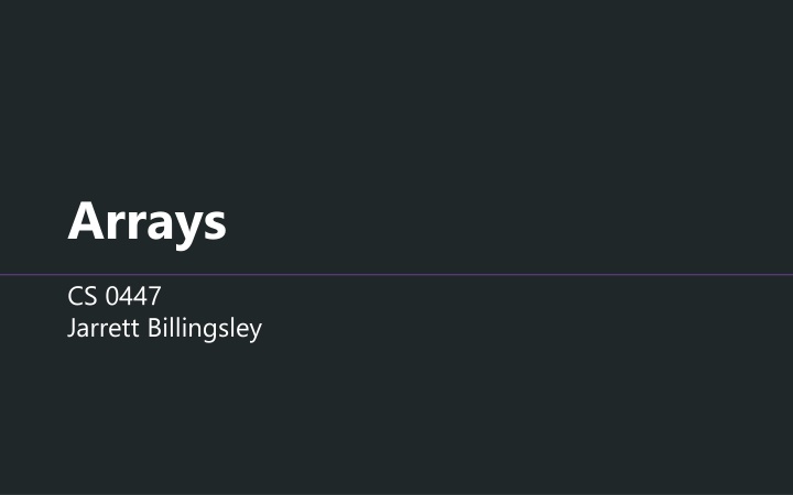 arrays