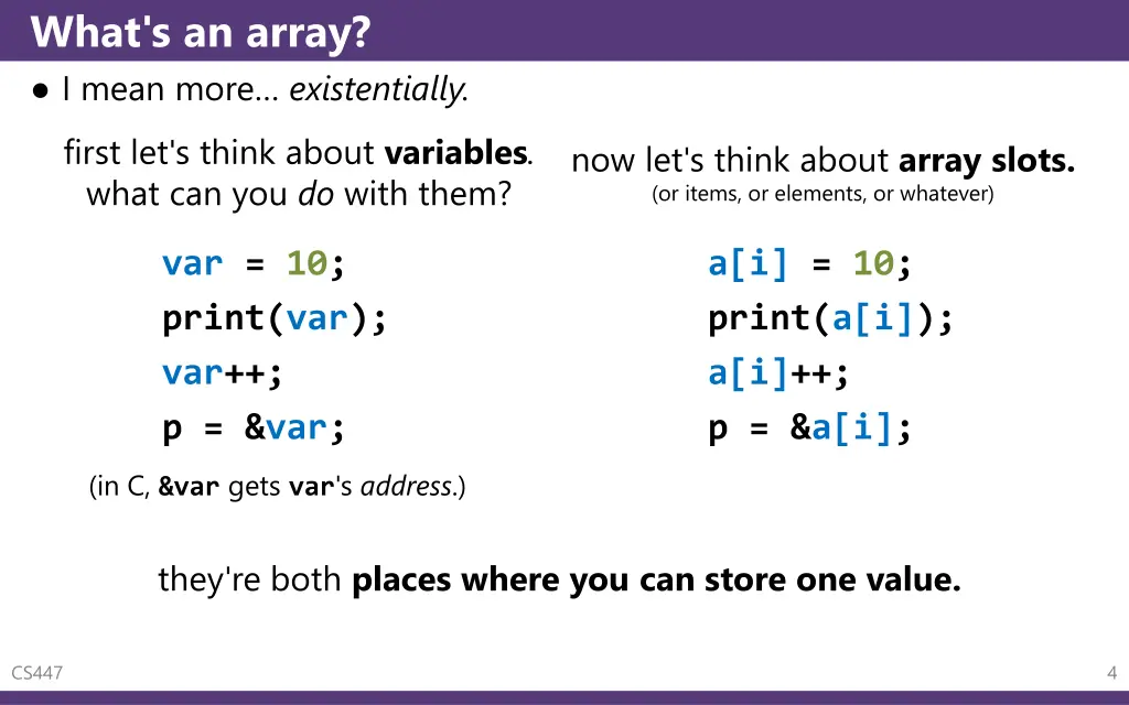 what s an array i mean more existentially