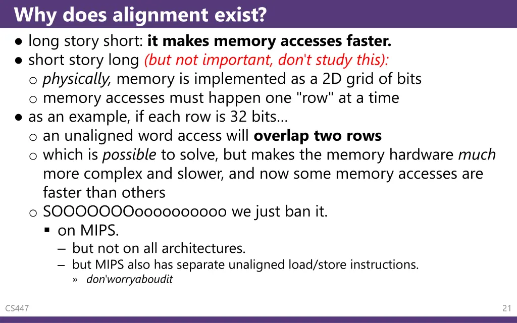 why does alignment exist long story short