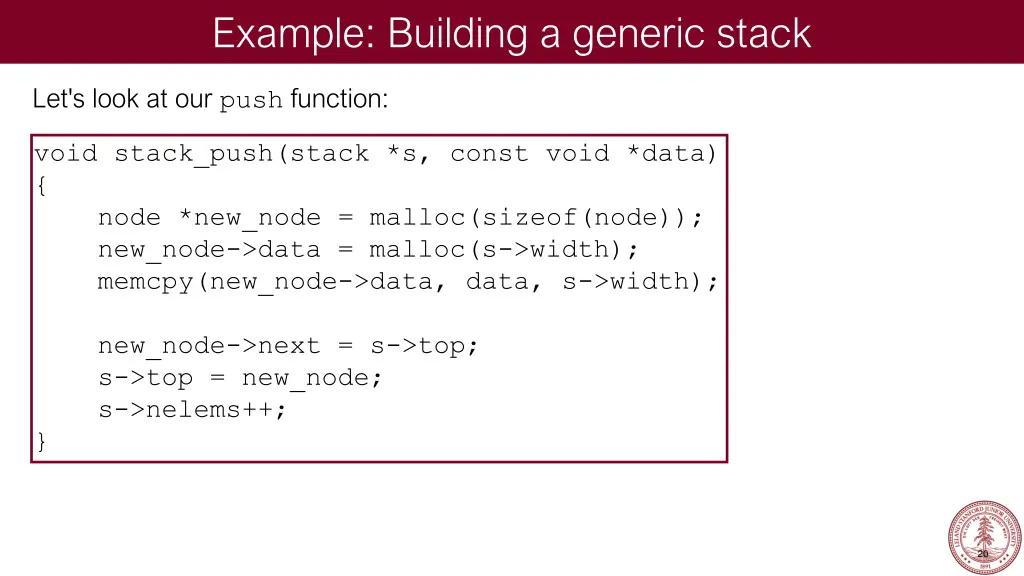 example building a generic stack 10