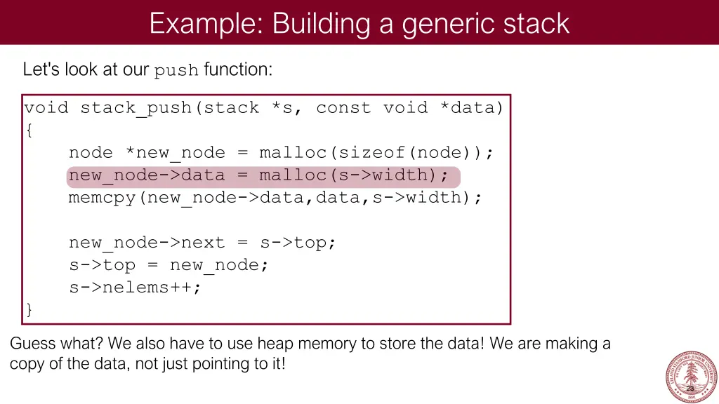 example building a generic stack 13