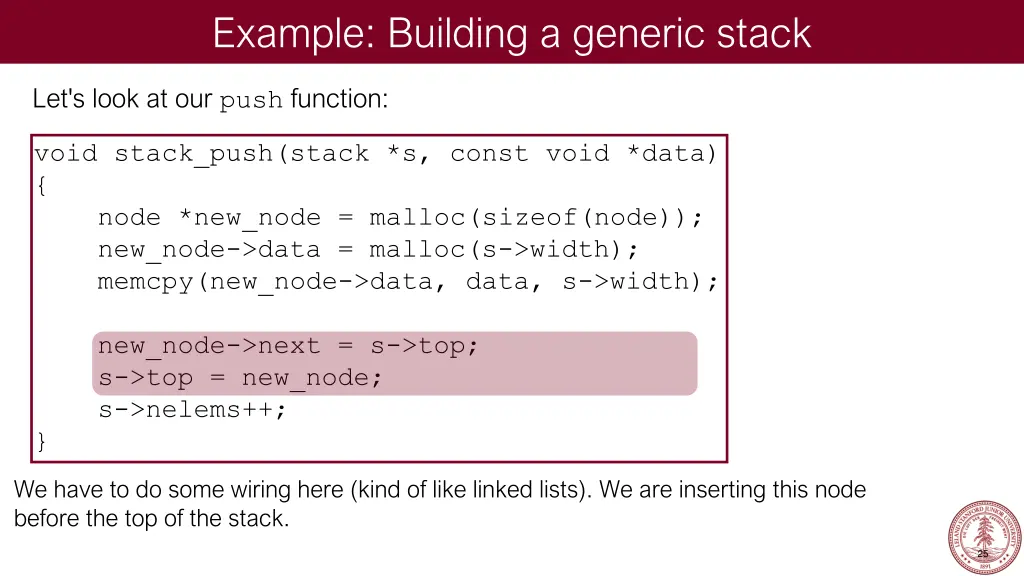 example building a generic stack 15