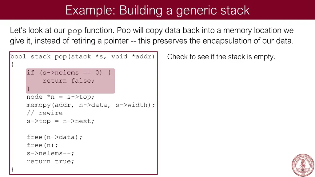 example building a generic stack 20