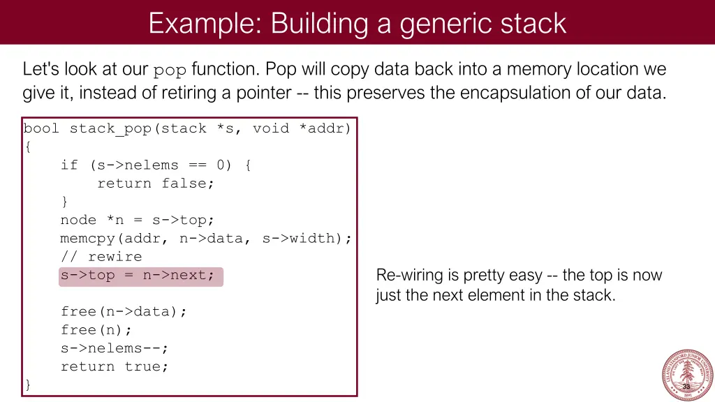example building a generic stack 23