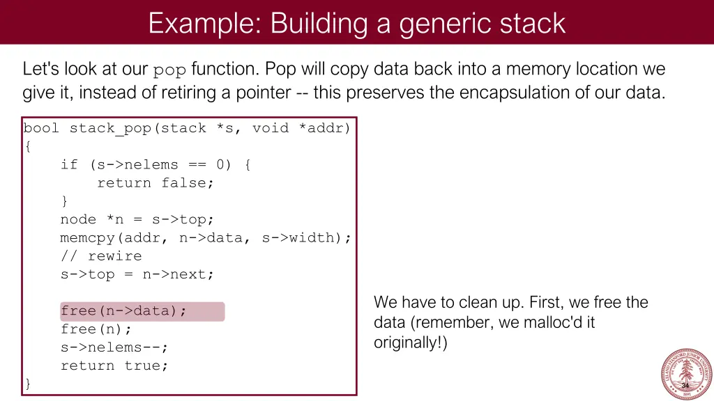 example building a generic stack 24