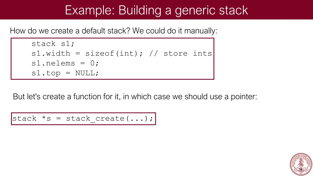 example building a generic stack 4