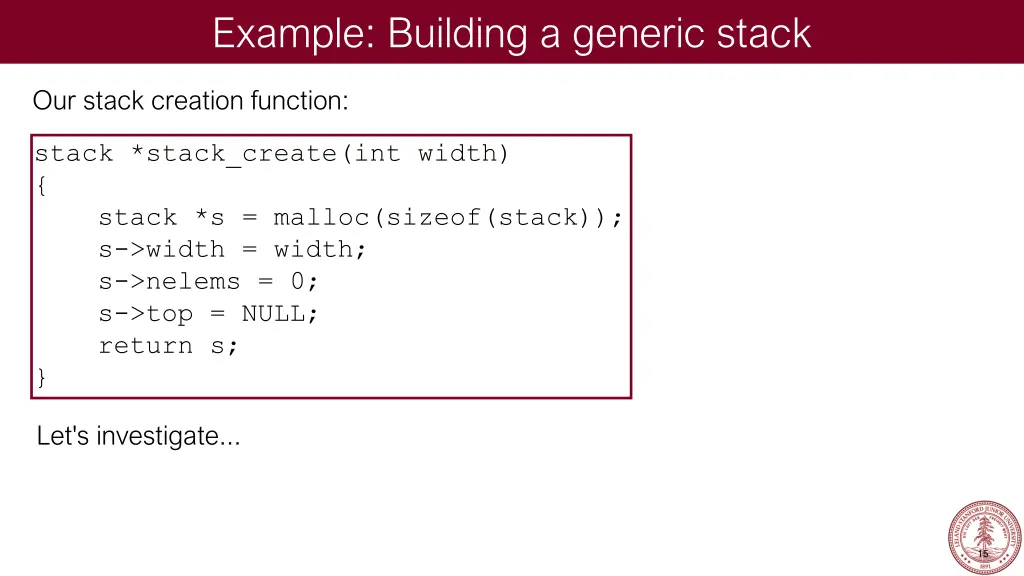 example building a generic stack 5