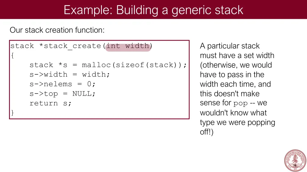 example building a generic stack 6
