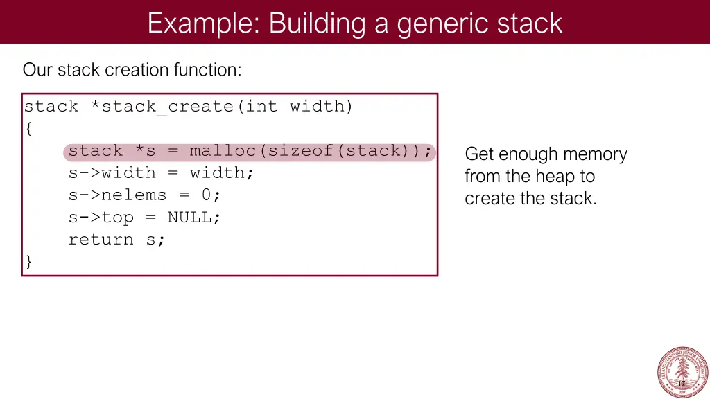 example building a generic stack 7