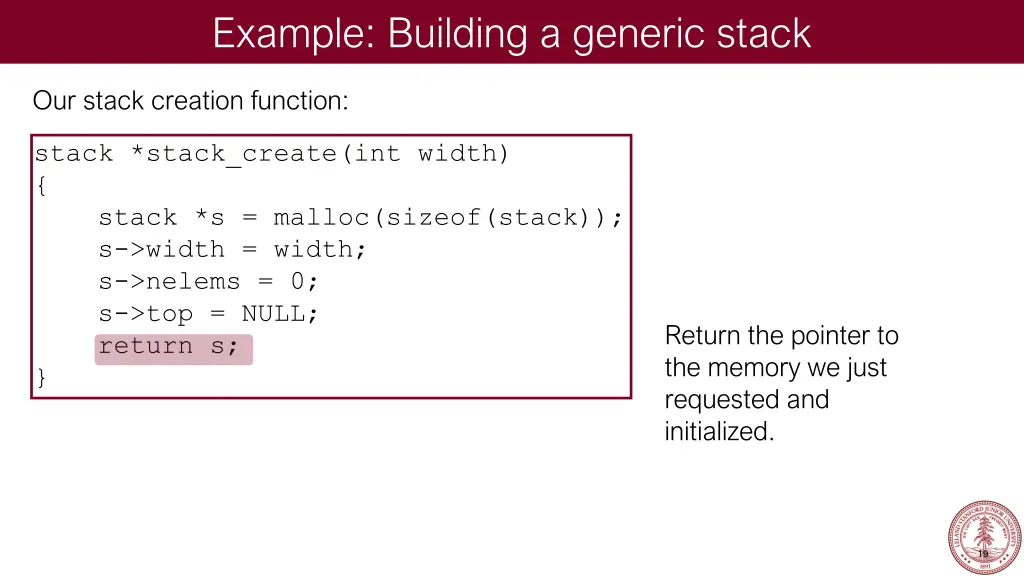 example building a generic stack 9