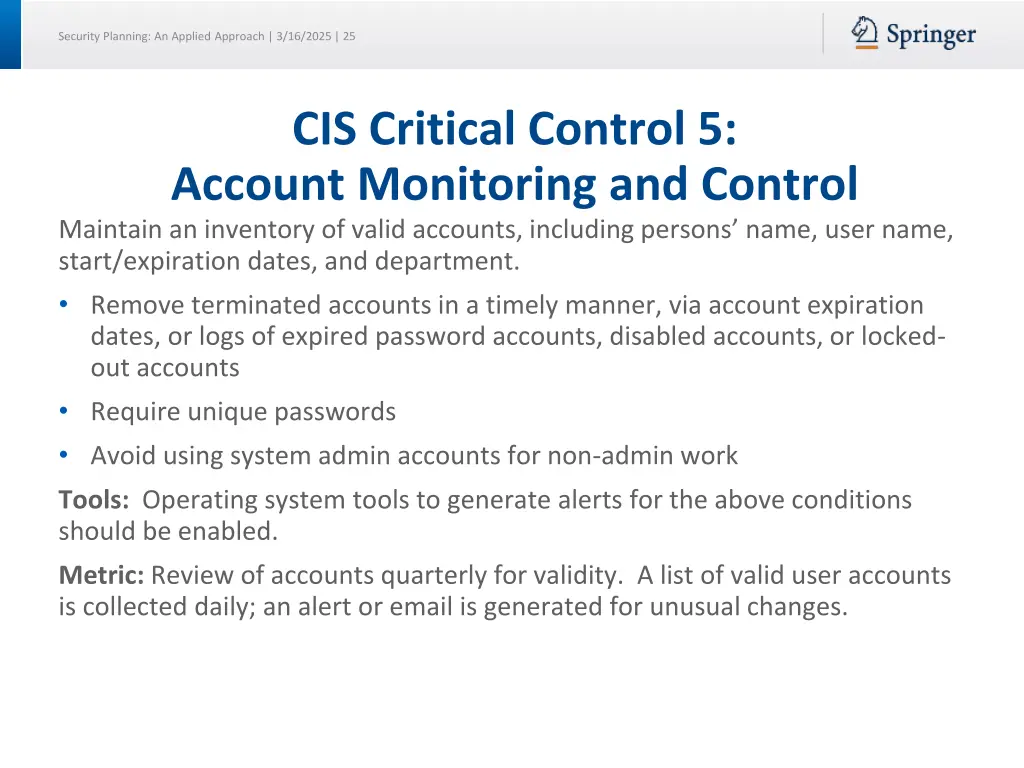 security planning an applied approach 3 16 2025 25