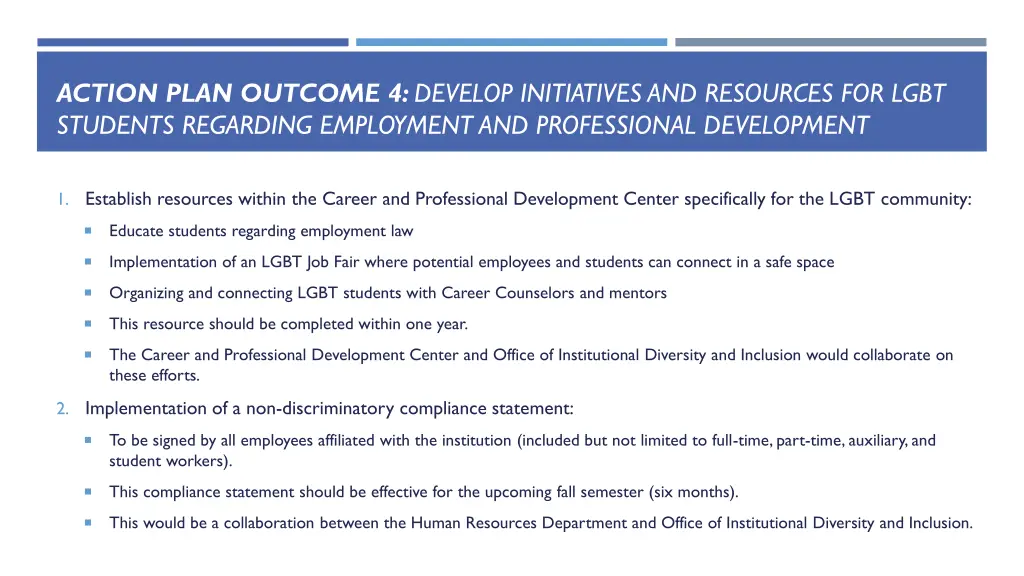 action plan outcome 4 develop initiatives