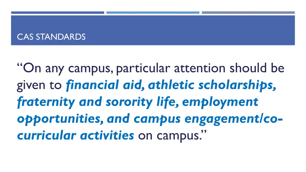cas standards 1