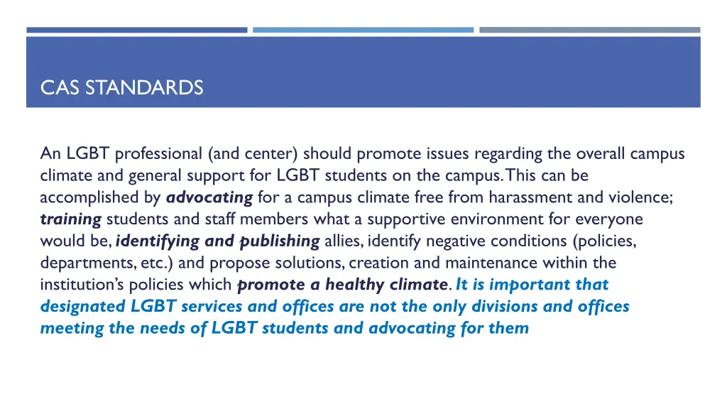 cas standards