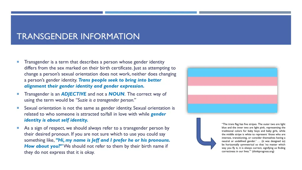 transgender information