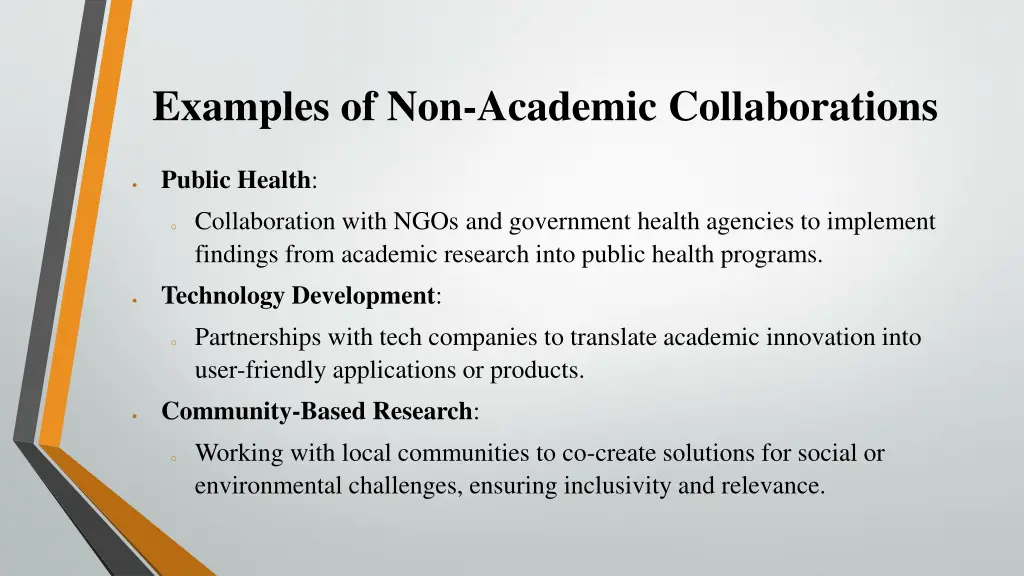 examples of non academic collaborations